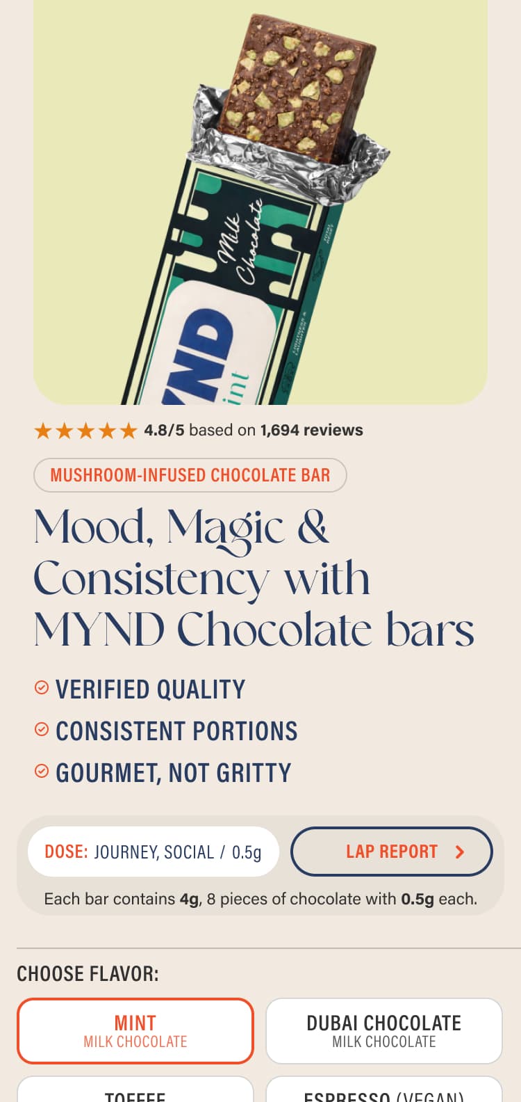 MYND store on mobile